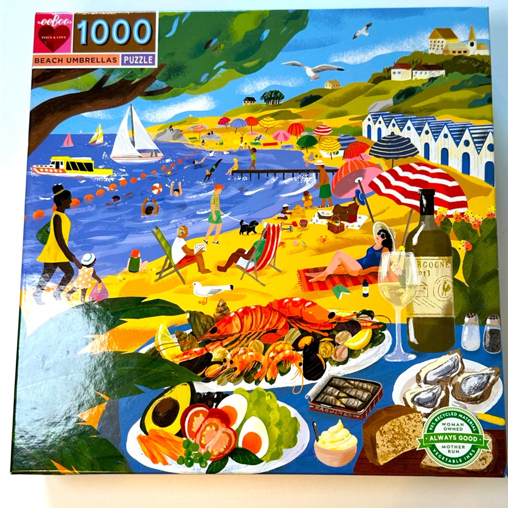 🧩 Beach Umbrella 1000 pc Eeboo puzzle